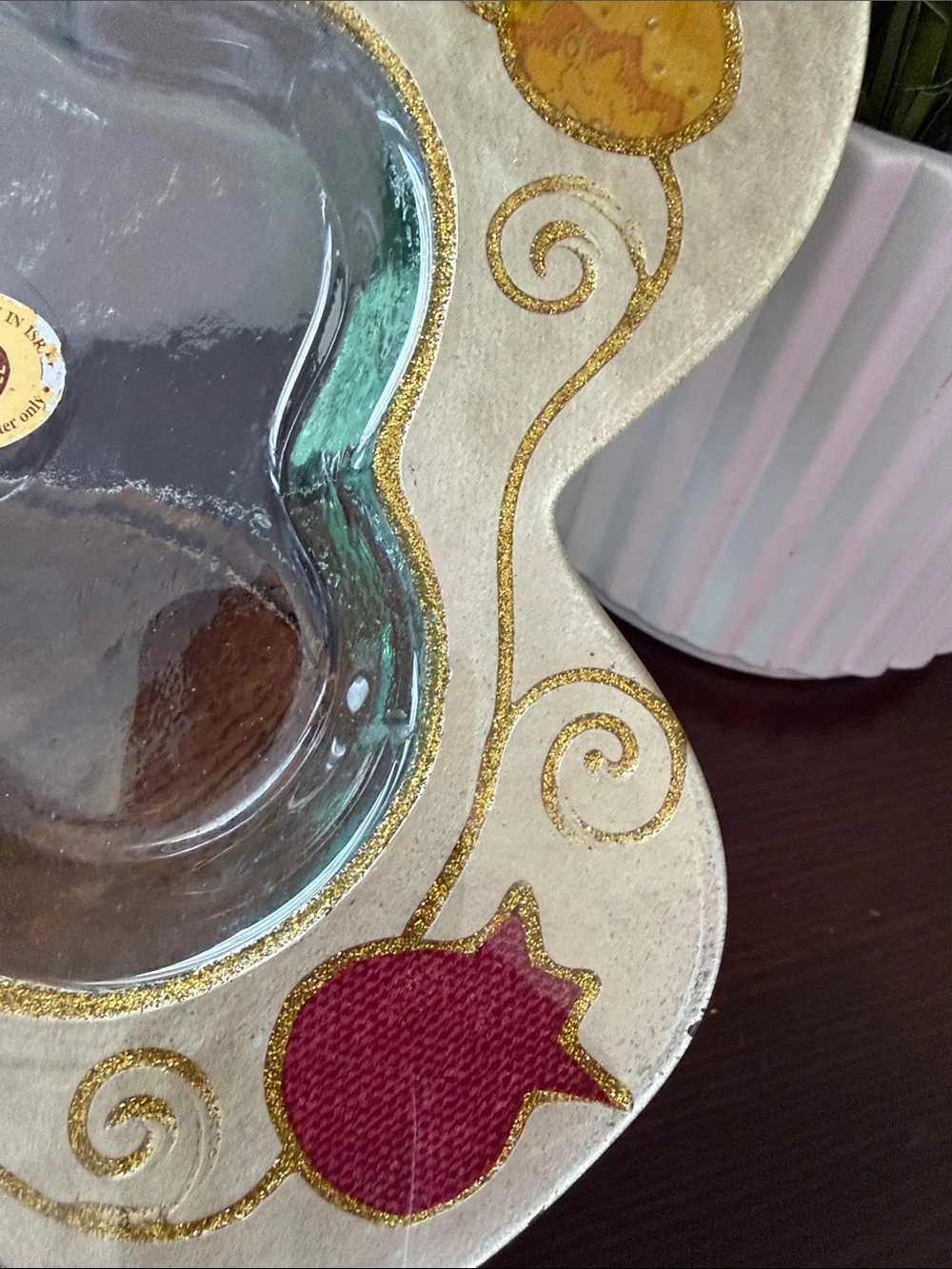 Lili Art Design Ceramic Hand Plate Trinket Dish Decorative Catchall Preowned